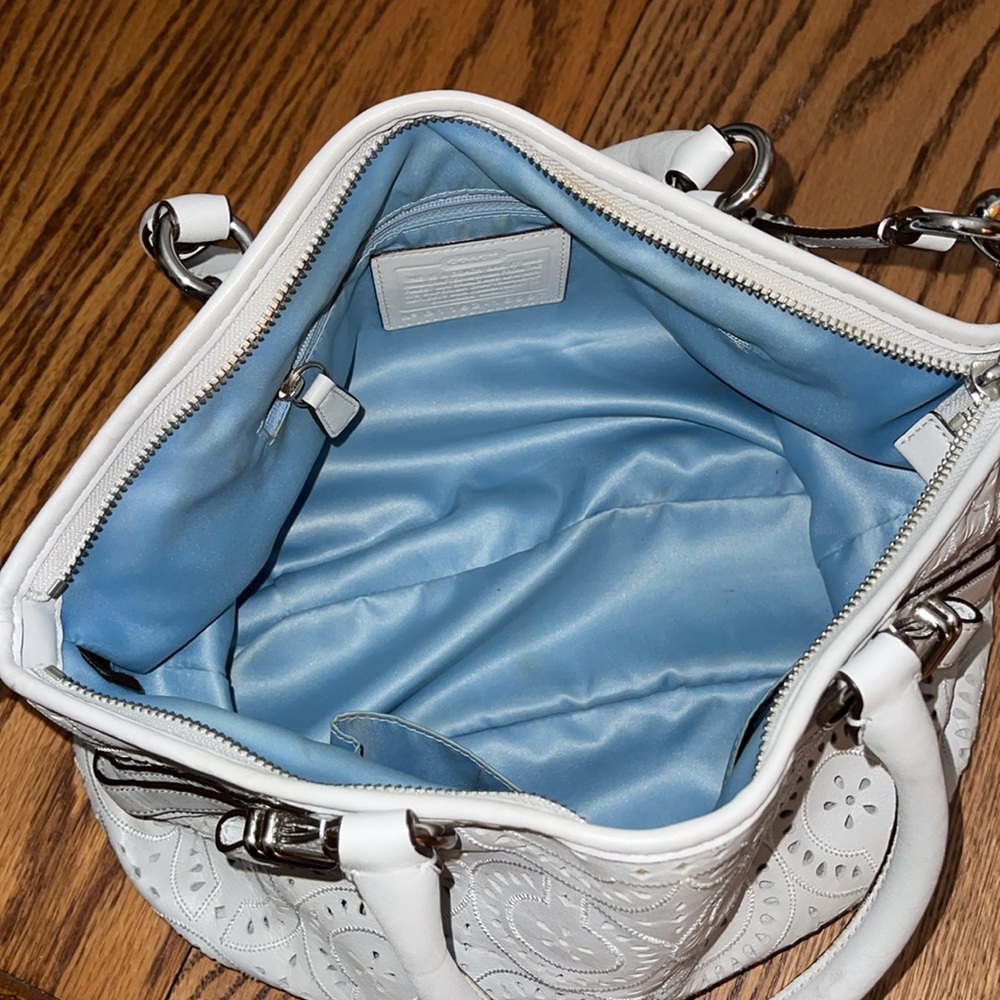 Coach Madison Leather Cut Op Art Sophia 2 way bag - Picture 6 of 11